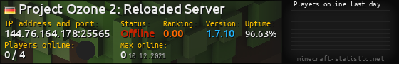 Userbar 560x90 with online players chart for server 144.76.164.178:25565