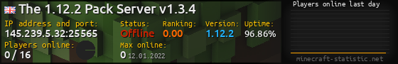 Userbar 560x90 with online players chart for server 145.239.5.32:25565