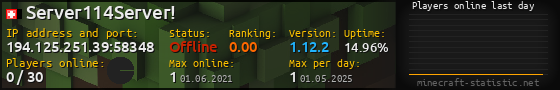 Userbar 560x90 with online players chart for server 194.125.251.39:58348