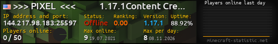 Userbar 560x90 with online players chart for server 144.217.98.183:25597