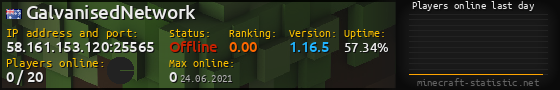 Userbar 560x90 with online players chart for server 58.161.153.120:25565