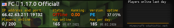 Userbar 560x90 with online players chart for server 66.42.63.211:19132