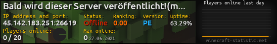 Userbar 560x90 with online players chart for server 45.142.183.251:26619