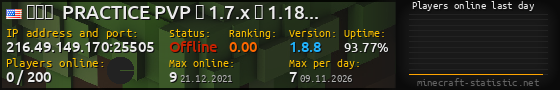 Userbar 560x90 with online players chart for server 216.49.149.170:25505