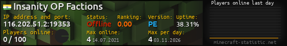 Userbar 560x90 with online players chart for server 116.202.51.2:19353