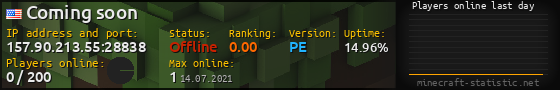Userbar 560x90 with online players chart for server 157.90.213.55:28838