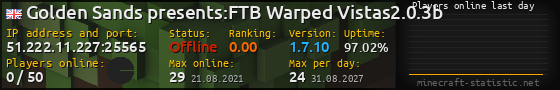 Userbar 560x90 with online players chart for server 51.222.11.227:25565