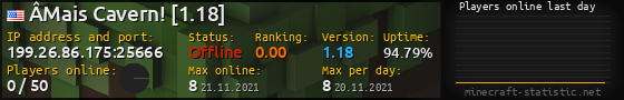 Userbar 560x90 with online players chart for server 199.26.86.175:25666
