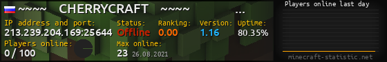 Userbar 560x90 with online players chart for server 213.239.204.169:25644