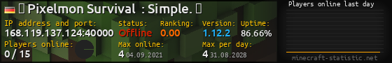 Userbar 560x90 with online players chart for server 168.119.137.124:40000