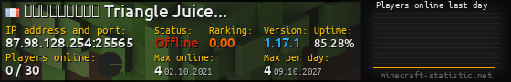 Userbar 560x90 with online players chart for server 87.98.128.254:25565
