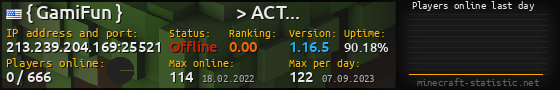 Userbar 560x90 with online players chart for server 213.239.204.169:25521