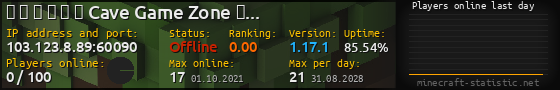 Userbar 560x90 with online players chart for server 103.123.8.89:60090