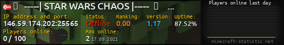 Userbar 560x90 with online players chart for server 146.59.174.202:25565