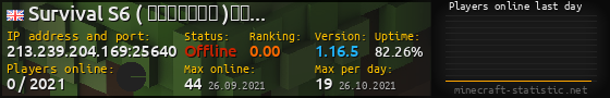 Userbar 560x90 with online players chart for server 213.239.204.169:25640