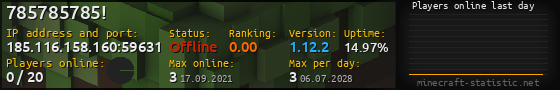 Userbar 560x90 with online players chart for server 185.116.158.160:59631