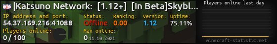 Userbar 560x90 with online players chart for server 54.37.169.216:41088