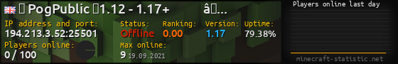 Userbar 560x90 with online players chart for server 194.213.3.52:25501
