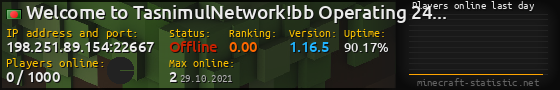 Userbar 560x90 with online players chart for server 198.251.89.154:22667