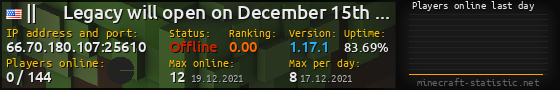 Userbar 560x90 with online players chart for server 66.70.180.107:25610