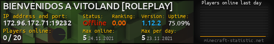Userbar 560x90 with online players chart for server 172.96.172.71:19232