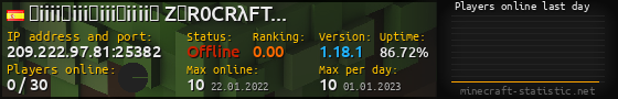 Userbar 560x90 with online players chart for server 209.222.97.81:25382