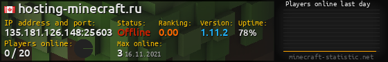 Userbar 560x90 with online players chart for server 135.181.126.148:25603