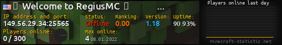 Userbar 560x90 with online players chart for server 149.56.29.34:25565