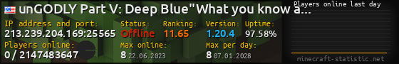 Userbar 560x90 with online players chart for server 213.239.204.169:25565