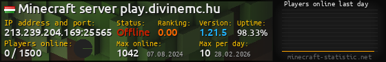Userbar 560x90 with online players chart for server 213.239.204.169:25565