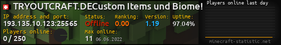 Userbar 560x90 with online players chart for server 193.135.10.123:25565