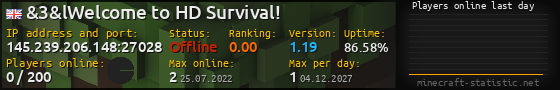 Userbar 560x90 with online players chart for server 145.239.206.148:27028
