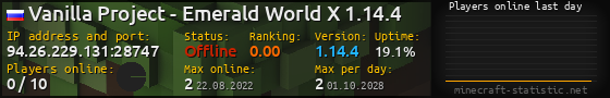 Userbar 560x90 with online players chart for server 94.26.229.131:28747