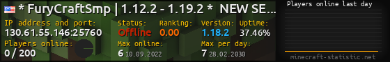 Userbar 560x90 with online players chart for server 130.61.55.146:25760