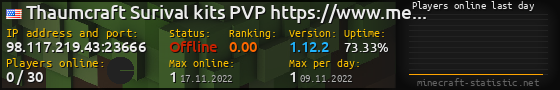 Userbar 560x90 with online players chart for server 98.117.219.43:23666