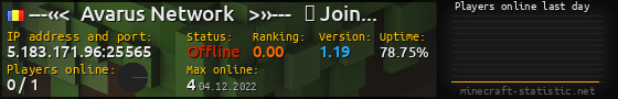 Userbar 560x90 with online players chart for server 5.183.171.96:25565