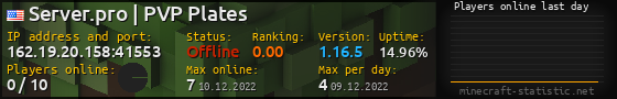 Userbar 560x90 with online players chart for server 162.19.20.158:41553