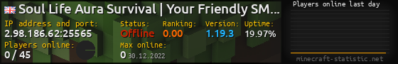 Userbar 560x90 with online players chart for server 2.98.186.62:25565