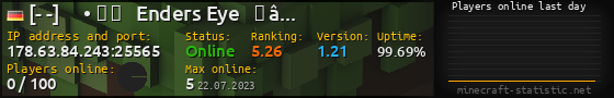 Userbar 560x90 with online players chart for server 178.63.84.243:25565