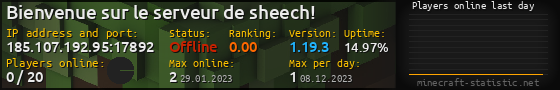 Userbar 560x90 with online players chart for server 185.107.192.95:17892