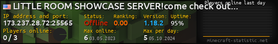 Userbar 560x90 with online players chart for server 173.237.28.72:25565