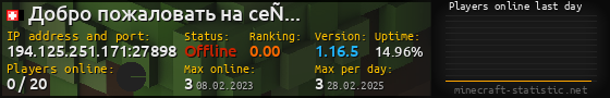 Userbar 560x90 with online players chart for server 194.125.251.171:27898