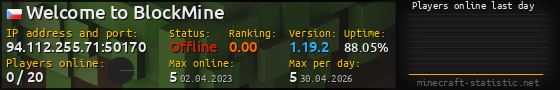 Userbar 560x90 with online players chart for server 94.112.255.71:50170