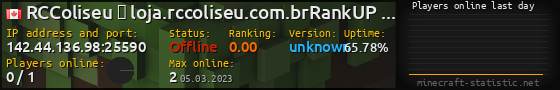 Userbar 560x90 with online players chart for server 142.44.136.98:25590