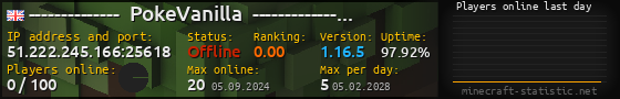 Userbar 560x90 with online players chart for server 51.222.245.166:25618