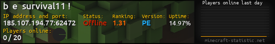 Userbar 560x90 with online players chart for server 185.107.194.77:62472