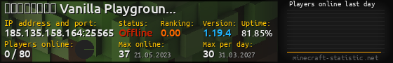 Userbar 560x90 with online players chart for server 185.135.158.164:25565