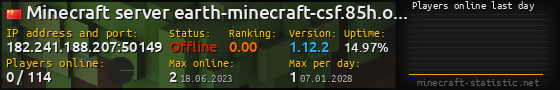 Userbar 560x90 with online players chart for server 182.241.188.207:50149