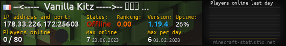 Userbar 560x90 with online players chart for server 178.33.226.172:25603