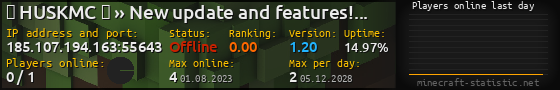 Userbar 560x90 with online players chart for server 185.107.194.163:55643